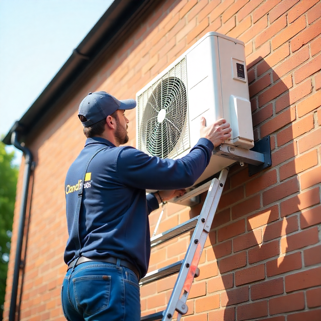 freepik technician installing an ac unit on a brick wall l 73610